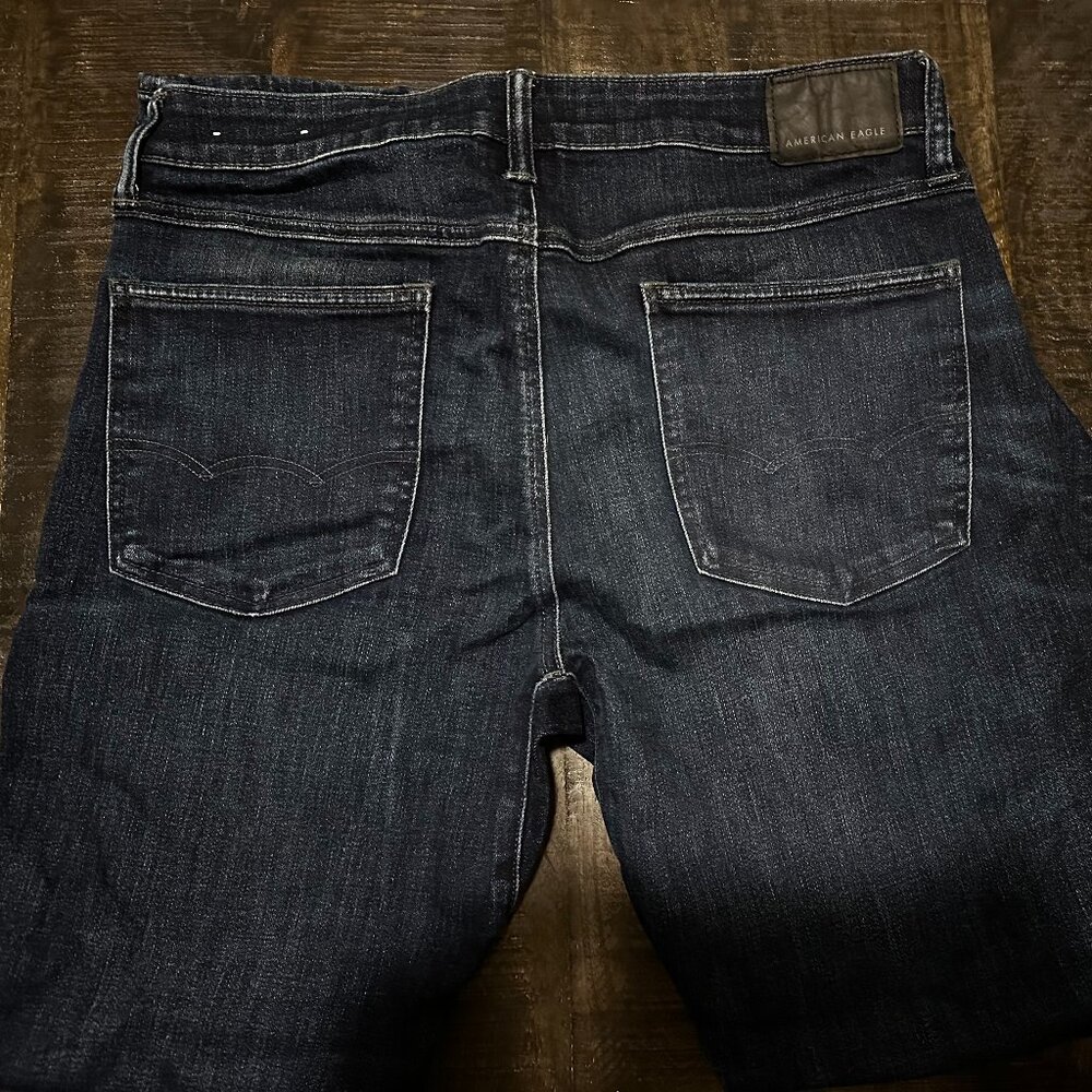 American Eagle Dark Blue Airflex 24/7 Athletic Skinny Fit Jeans 34x32 NWT